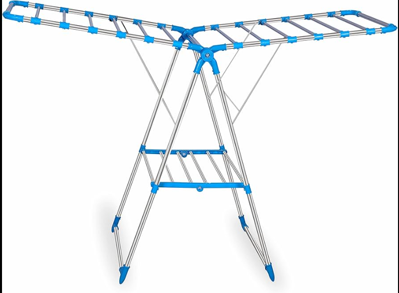 [SS-CDS-BF] KALBI Butterfly Stainless Steel Clothes Drying Stand | Foldable Laundry Rack | Rust Resistant | Heavy Duty | Indoor & Outdoor